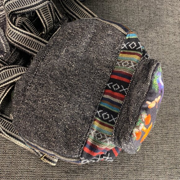 Kathmandu Imports Backpack - bag medium boho hippie festival colorful mushrooms - Picture 12 of 14